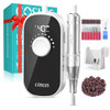 COSLUS ELECTRIC NAIL DRILL PROFESSIONAL: CHARGING, NAIL FILE WITH STAND - WHITE