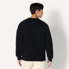 AMAZON ESSENTIALS RELAXED COTTON BLEND TEXTURED CREW PULLOVER MEN L BLACK New