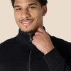 AMAZON ESSENTIALS MEN'S FLEECE ZIP UP MOCK NECK SWEATSHIRT, SIZE: MEN XL - BLACK