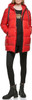 KARL LAGERFELD PARIS WOMENS HOODED JACKET - SIZE: WOMEN S - SCARLET New