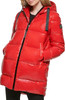 KARL LAGERFELD PARIS WOMENS HOODED JACKET - SIZE: WOMEN S - SCARLET New