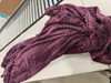 NOBLE HOME NOBLE HOUSE PLUM FLEECE BLANKET - PLUM PURPLE