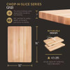 BOOSLOCK WOOD 16 IN. X 10 IN. RECTANGULAR MAPLE CHOP N SLICE REVERSIBLE - MAPLE