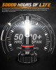 XWQHJW 9005/HB3 LED HEADLIGHT BULB HIGH BEAM 5500LM SUPER WHITE - BLACK RED