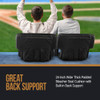 HOME-COMPLETE WIDE RECLINING STADIUM SEAT CUSHION 6 ADJUSTABLE POSITIONS - BLACK