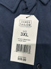 JAMES TAYLOR SHORT SLEEVE, BUTTON-UP SHIRT - SIZE: MEN 3XL - NAVY BLUE New