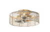 FLINT GARDEN 17.7" DISTRESSED WHITE 6-SPEED LOW PROFILE CEILING FAN - GOLD