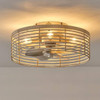 FLINT GARDEN 17.7" DISTRESSED WHITE 6-SPEED LOW PROFILE CEILING FAN - GOLD