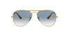 RAY-BAN RB3025 CLASSIC AVIATOR SUNGLASSES GOLD/CLEAR GRADIENT BLUE LENSES
