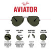 RAY-BAN RB3025 CLASSIC AVIATOR SUNGLASSES GOLD/CLEAR GRADIENT BLUE LENSES