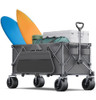 440LBS COLLAPSIBLE WAGON CARTS WITH BIG WHEELS PW-116A - GRAY