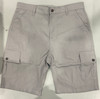 ROAMING SOUL MEN'S COTTON FLEX STRETCH CARGO SHORTS SIZE 36 - LIGHT GRAY New