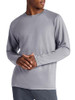 Gaiam Men's Flow State Long Sleeve Crewneck Top, Size L, Sleet New