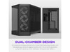 H6 RGB+ (2026) Compact Dual-chamber ATX Case - All Black