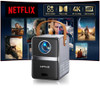 WIMIUS SMART MINI PROJECTOR WIFI BLUETOOTH COMPATIBLE NETFLIX P61 PRO - BLACK