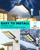 OPKIDDLE 1200W SOLAR STREET LIGHT OUTDOOR DUSK TO DAWN HIGH BRIGHTNESS - BLACK New