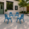 ECR4KIDS PLASTIC STACKABLE SITRIGHT CHAIR 11IN CLASSROOM FURNITURE 4 PACK New