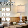 TOBUSA Farmhouse Living Room Table Lamps Set of 2, Grey Rustic Vintage Lamps