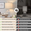 TOBUSA Farmhouse Living Room Table Lamps Set of 2, Grey Rustic Vintage Lamps