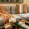 PRESTON LANE HIGHRISE THROW PILLOW, 21"x21", GSM, 47PLUX558708, Camel New
