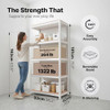 HOMEDANT HOUSE 36.2"W 5 TIER HEAVY DUTY GARAGE 1PACK - WHITE/BROWN