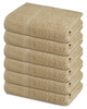 SIMPLY LOFTY 100% COTTON BATH TOWELS SET 24"X46" PACK OF 6 - TAUPE New