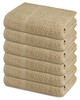 SIMPLY LOFTY 100% COTTON BATH TOWELS SET 24"X46" PACK OF 6 - TAUPE New