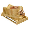 MAMA BEAR KITCHENS BAMBOO BREAD SLICER KNIFE ADJUSTABLE LOAF CUTTER - WOODEN New