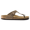 BIRKENSTOCK GIZEH OILED LEATHER SANDALS - SIZE: MEN 7 WOMEN 9 - TOBACCO BROWN New