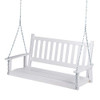SHINE MAINE 54" OUTDOOR WOOD PORCH SWING CHAINS HANGING BENCH 4.5 FT 4216-1WT