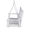 SHINE MAINE 54" OUTDOOR WOOD PORCH SWING CHAINS HANGING BENCH 4.5 FT 4216-1WT