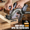 WORKPROX 20V CIRCULAR SAW, 6-1/2'' BRUSHLESS (5500 RPM) WX125394AE - BLACK/GRAY