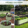 Olle 4-Style Modular Galvanized Raised Garden 17" Tall, Sage Green