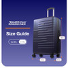 AMERICAN DREAMLINER 30 INCH ROLLING LUGGAGE, HARDSHELL SUITCASE WHEELS - NAVY