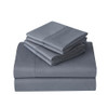 KATHY IRELAND 2000 THREAD COUNT COTTON 6 PC SHEET SET QUEEN CHARCOAL GRAY New