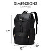 ELLE LUGGAGE 25L ELEGANZA MONOGRAM BACKPACK Z94646013 - BLACK New