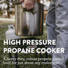GAS ONE B-5200KA OUTDOOR COOKER HIGH PRESSURE STEEL BRAIDED HOSE PROPANE BURNER