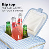 FIT & FRESH 24-CAN SOFT COOLER BAG INSULATED LEAK-RESISTANT - BLUE GINGHAM