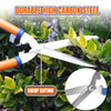 WADFOW Hedge Clippers with Adjustable Telescopic Handle & Wavy SK-5 Steel Blade