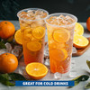 FRESHWARE 24 OZ CLEAR DISPOSABLE PLASTIC CUPS 100 PACK PLASTIC CUPS TUMBLERS New