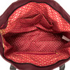 BADGLEY MISCHKA MERLOT ROSE XL VEGAN LEATHER WEEKENDER DUFFEL BAG - BURGUNDY New