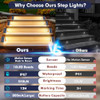 Kondras 6-Pack Solar Step Lights Motion Sensor Waterproof Outdoor Step Lights