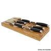 CUISINE CLASSIC IN-DRAWER BAMBOO KNIFE BLOCK CUTLERY STORAGE ORGANIZER New