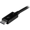 StarTech.com Active 40Gbps Thunderbolt 3 Cable 3.3ft/1m TBLT3MM1MA - Black