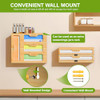 KOCWELL BAMBOO BAG STORAGE ORGANIZER - 2 WRAP DISPENSER WITH CUTTER & 4 SLOTS