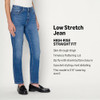 AMAZON ESSENTIALS WOMEN'S HIGH-RISE STRAIGHT JEAN - SIZE: WOMEN 4 - MEDIUM BLUE New
