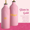 PARIS HILTON CERAMIC OIL AND VINEGAR CRUET SET, DRIP-FREE SPOUTS, GOLD DETAILS
