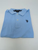 U.S. POLO ASSN BOYS SHORT SLEEVE PIQUE POLO SHIRT - SIZE: YOUTH M/8 - LIGHT BLUE New
