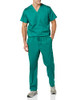 AMAZON ESSENTIALS MEN'S ELASTIC WAISTBAND STRAIGHT LEG SCRUB PANT TEAL BLUE M