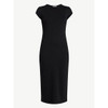 NO BOUNDARIES WOMEN'S MIDI DRESS WITH CAP SLEEVES - SIZE: WOMEN XS - BLACK SOOT New